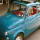 La Fiat 500 F turchese con libretto a pagine del 1968